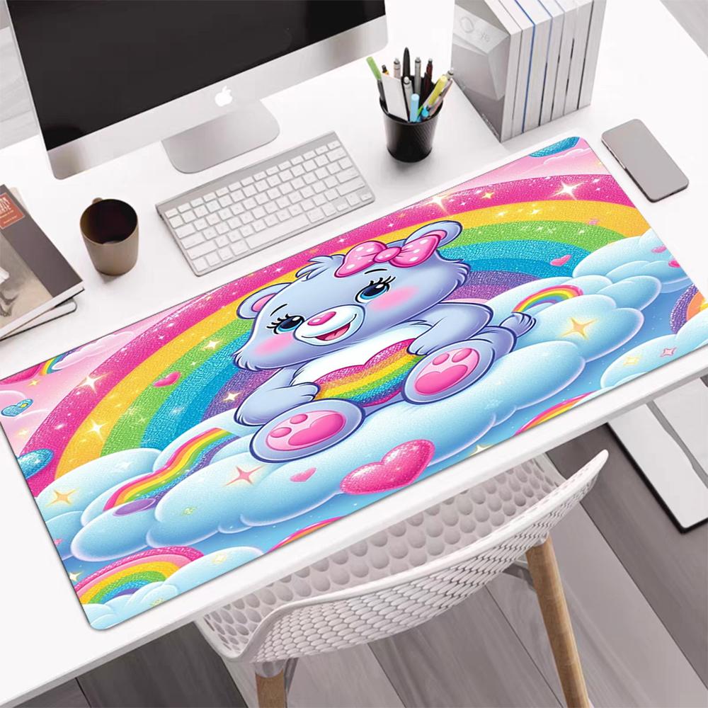 Bear Theme Mouse Pad, Non Slip Rubber Base, Multifunctional Office & Home Decor, Perfect for Workspace Personalization.
