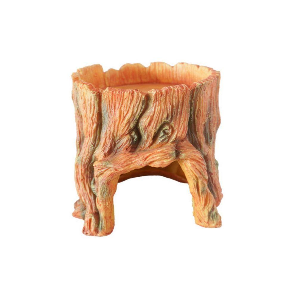 

Имитация пня, кормушка для рептилий, декоративный пень, ландшафт для бородатых драконов-гекконов Reptiles Feeder