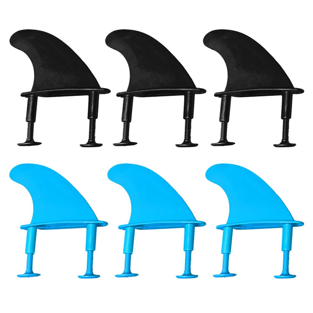 3 Pcs Durable Surfing Fins and Screws Set TPU Soft Tops Surfs Fins Replacement Soft Surfboard Fins Tail Thrusters Fins