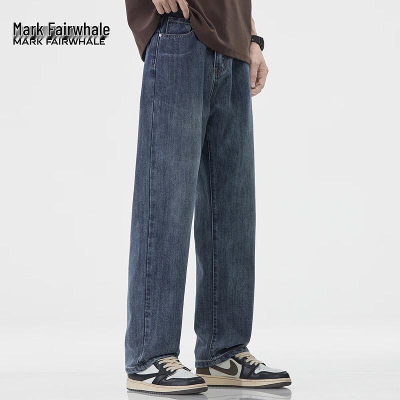Mark Fairwhale Men's Vintage Straight-Leg Loose Jeans