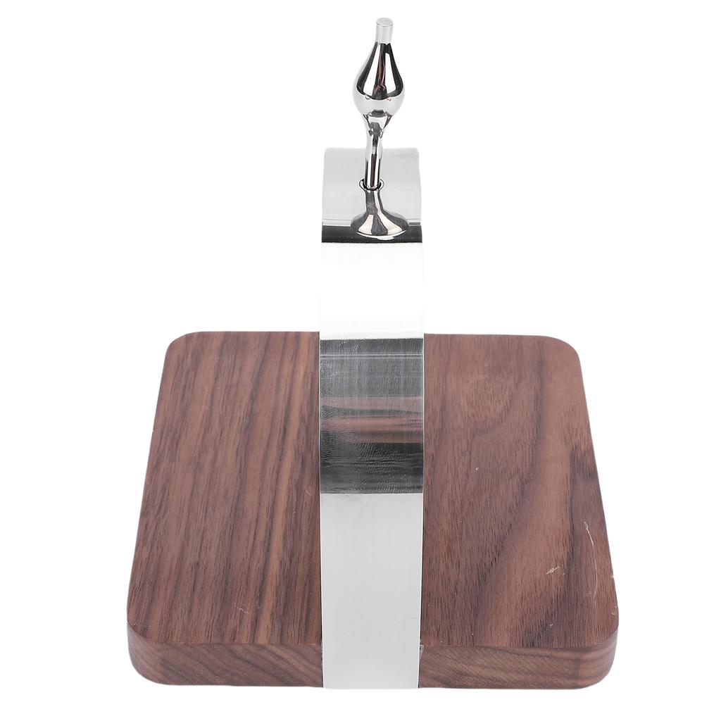Napkin Holder Exquisite Stainless Steel Walnut Napkin Dispenser with Weighted Arm for Kitchen Restaurant Hotel