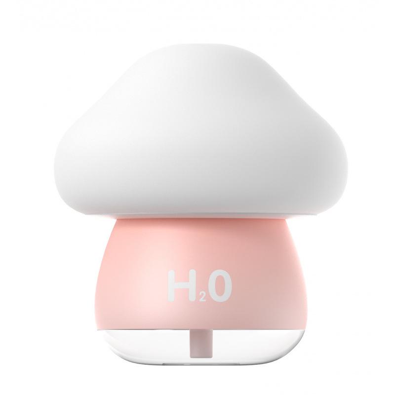 USB Rechargeable Mushroom Tap Light Humidifier for Bedroom or Desktop with Large Spray