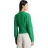 Calvin Klein FW23 Letter Texture Round Neck Pullover Sweater Women sweater Emerald-Green J222303