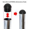 12 Pcs Black Furniture Feet Plug Plastic Table Chair Leg Tube Plugs New Floor Protector