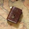 Mini Carnet de Poche à Feuilles Mobiles en Cuir de Vache pour Voyageur