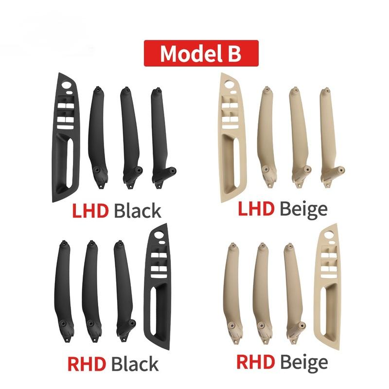4Pcs Car Interior Door Handle Inner Panel Pull Trim Cover Handle Set Armrest Replacement For BMW E70 E71 E72 X5 X6 LHD RHD