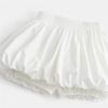 Hot Style Elastic Pocket Fluffy Flower Bud Skirt New Summer High Waist Lantern Black and White Pants Short Skirt