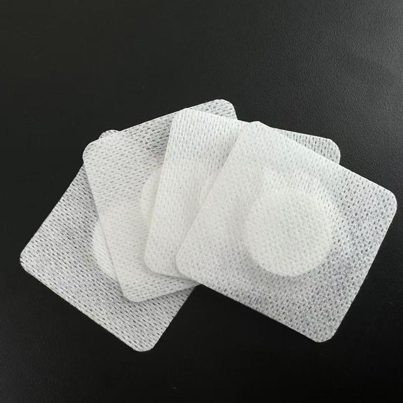 Silicone Gel Non-Woven Children s Acupoint Navel Patch - Transparent Summer Patch with Circles. 5x5cm, Inner Diameter 1.5cm