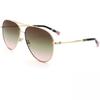MiSSoni Damen S Graue Sonnenbrille 60 mm Gold
