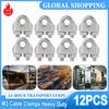 12pcs M3 Cable Clamps Heavy Duty 3mm Wire Rope Sleeve 304 Stainless Steel U Type Cable Clip Hardware Fixing Clip Wire Clamp Bolt
