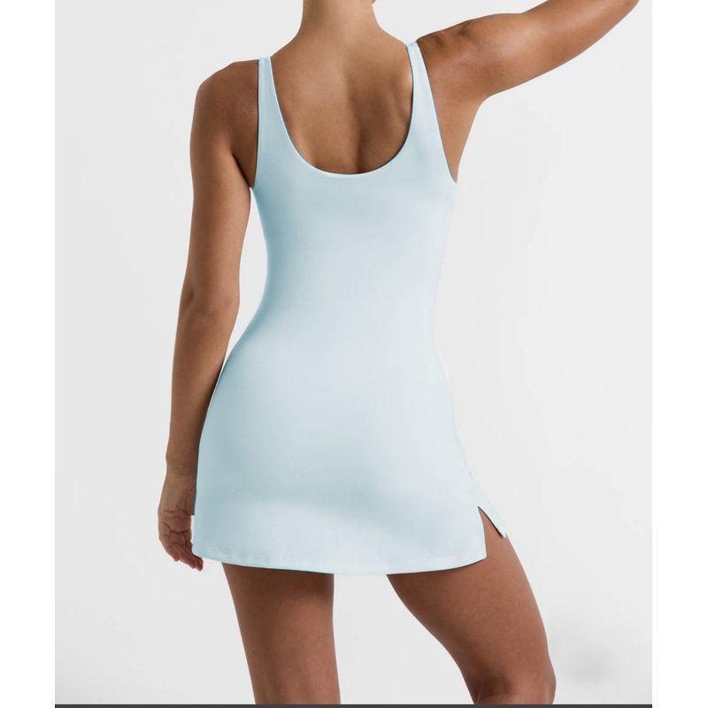 Foreign Trade European and American New Yoga Jumpsuit Running Yoga Backless Anti-exposure Bottoming Quick-Drying Sports Tennis Skirts
