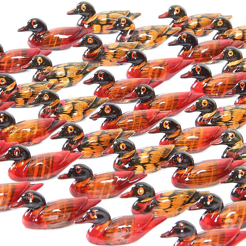 Kreatywny Podpórka pod Pałeczki w Kształcie Kaczki Mandaryńskiej - Uroczy Drewniany Uchwyt w Kształcie Zwierzęcia dla Restauracji i Hoteli