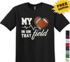 Proud Football Mom My Heart Is On That Field Women's Men's Unisex T Shirt