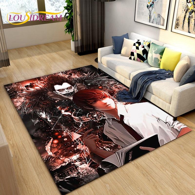 Anime Death Note Area Rug Large,Carpet Rug for Living Room Sofa Children's Room,Kitchen Bathroom Doormat Soft Non-slip Floor Mat
