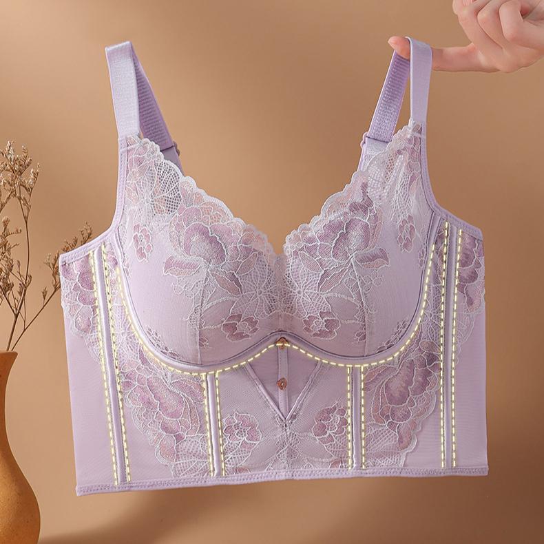 Verstellbarer BH für Frauen Anti-Hänge-Push-Up-BH für Frauen Bügel-BH für Frauen Raffinierter BH