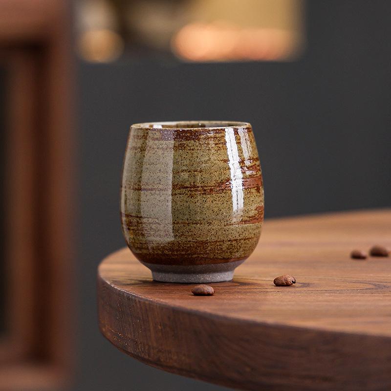 Retro Ceramic Coffee Cup Latte Latte Cup High Value Creative Water Cup Japanese Kung Fu Teacup