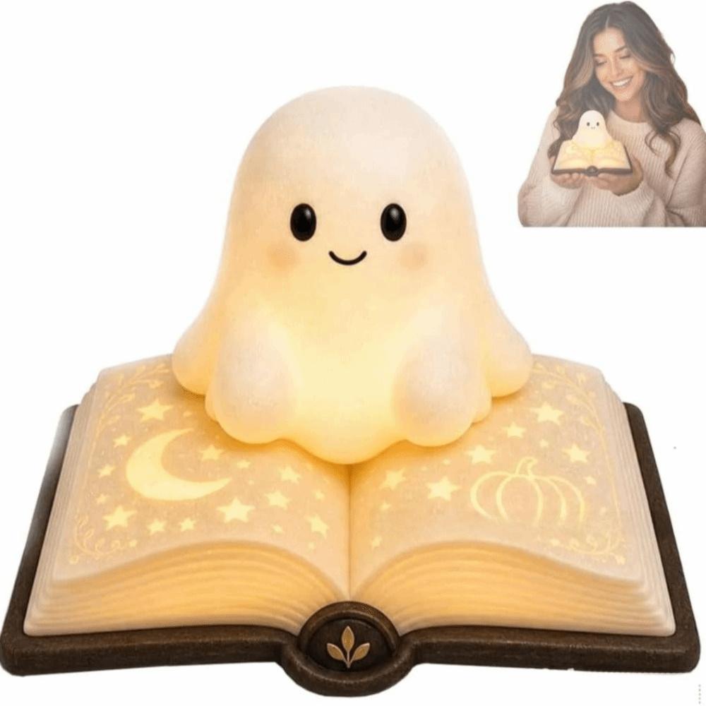 Warm Glow Resin Night Light Soft Lighting Desktop Ornament Ghost Night Light Home Decoration