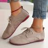 Lace-Up Boken Shoes for Women 2025 New Spring/Fall Flats Retro Soft Leather Loafers with Slip-On Design