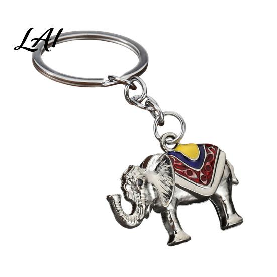 Animal Decorative Accessory Zinc Alloy Elephant Keychain Car Key Ring Holder Lightweight Keychain Pendant Handbags Backpacks Charm for Men