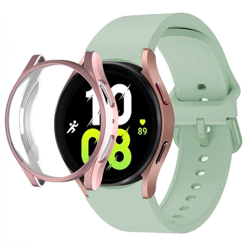 Silicone Strap+TPU Case for Samsung Galaxy Watch 5 44mm 40mm/4 44mm 40mm Sport Wristband for Samsung Watch 5/4 Protective Shell