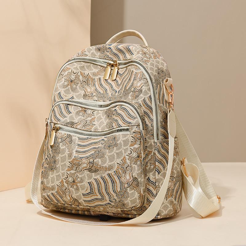 Women's Retro Print Backpack Large Capacity Backpack