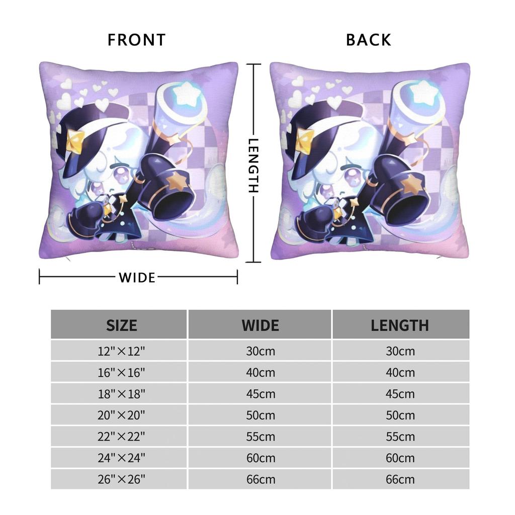 Milky Way Cookie Pillowcase Polyester Cushion Cover Decorations Cookie Run Kingdom Throw Pillow Case Cover Home Square 18'