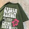 Siesta Beach Catch Waves 1971 Pánské Dámské Tričko Značková Kvalita Krátký Rukáv Oversize Hip Hopové Tričko Kulatý Výstřih Bavlna Volné Topy