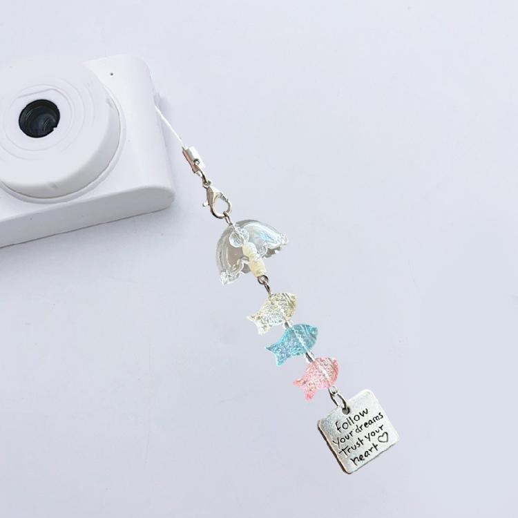 Resin Fish Wind Chime Phone Chain Travel Accessory Decorations Phone Pendant for Everyday Use Travel and Party Occasions