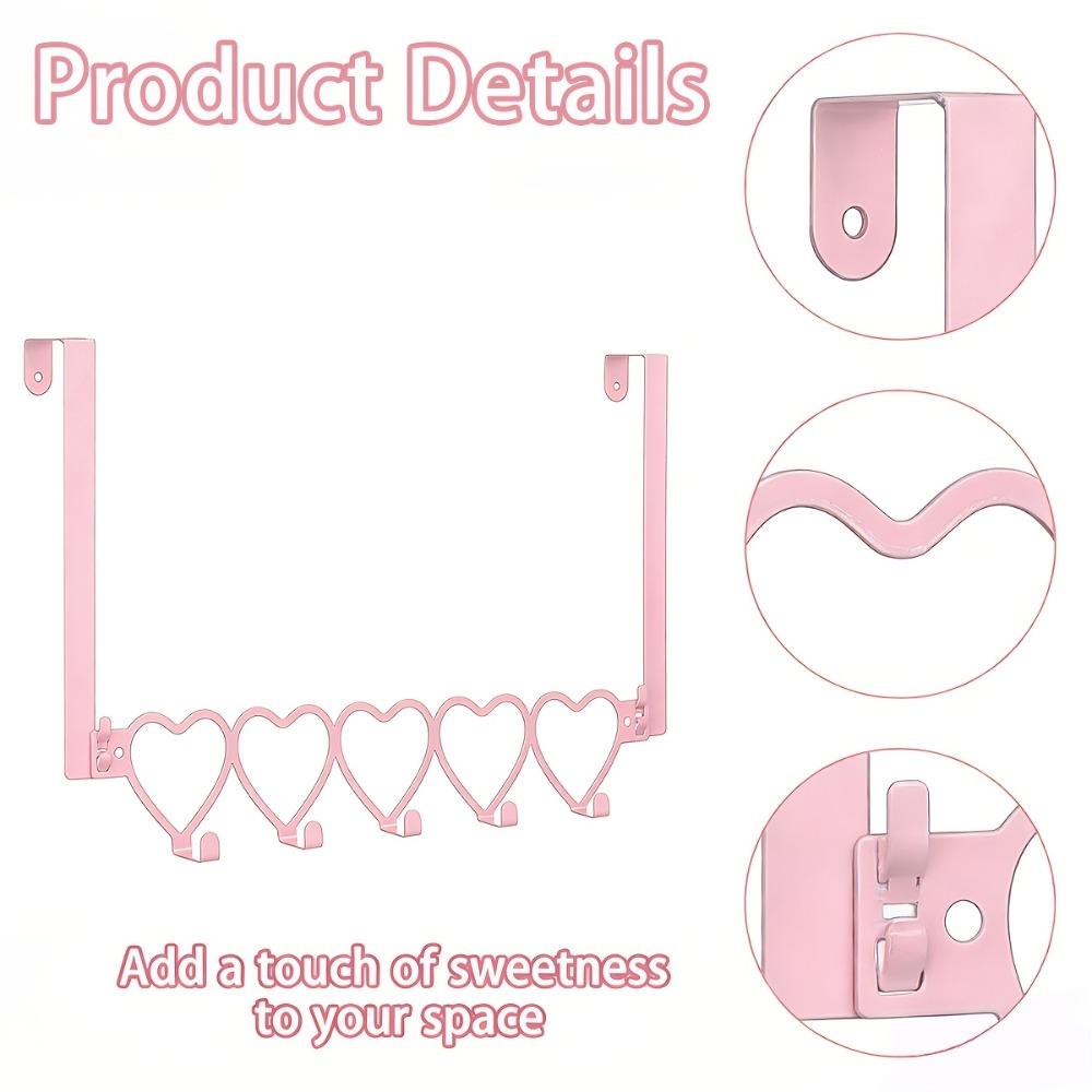 Pink Door Hanger Hooks Iron Wall Mount Hook Rack New Towel Hanger  for Entryway Bathroom Bedroom