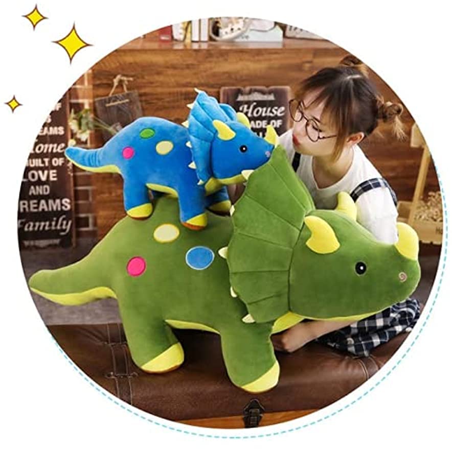 Triceratops Dinosaur Plush Toy, Large, Realistic Animal, Oversized Doll, Cute Body Pillow, Gift for Kids, Creative, Popular, Shop Decoration,