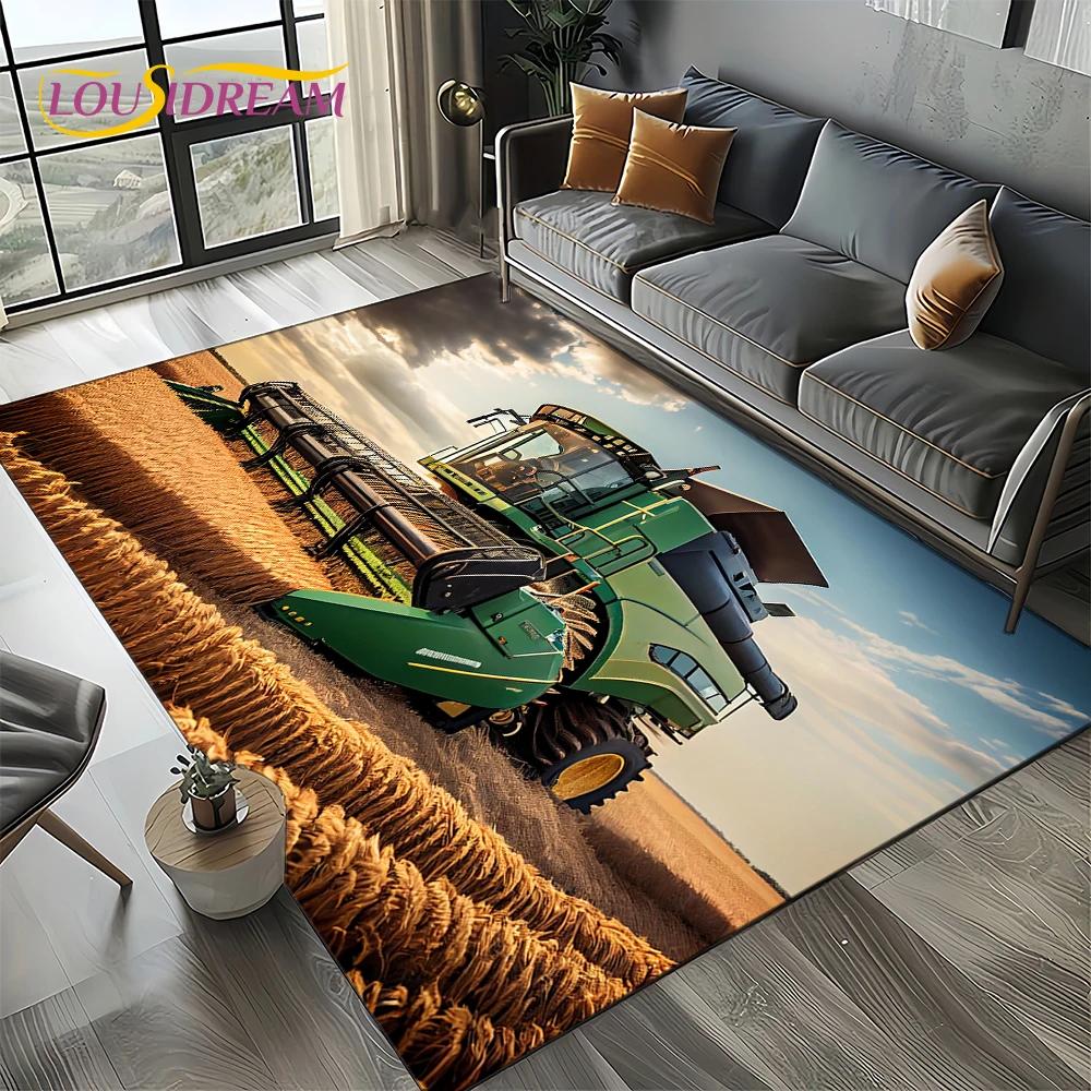 Retro Truck 3D Tractor Car 27 Style Carpet Rug for Living Room Bedroom Home Sofa Decoration,Kid Area Rug Non-slip Floor Mat Gift