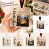 Acrylic Christmas Holder Ornament Hanging Tree Decoration for Gift Exchange