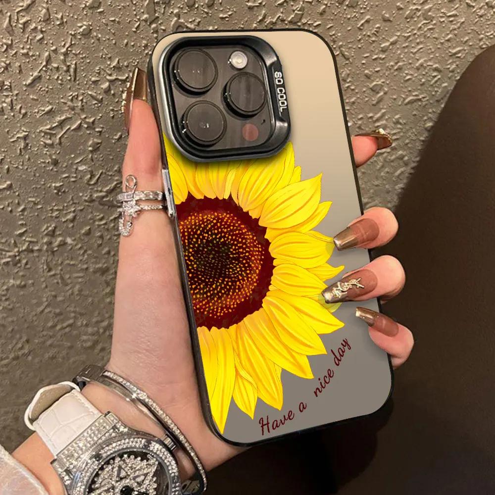 Sunflower Case For Honor X8B X6B X7A X7B X8A X9A 5G X9B X50i Phone Case For Huawei Honor X7b 4G5G IMD Sliver Shockproof Fundas