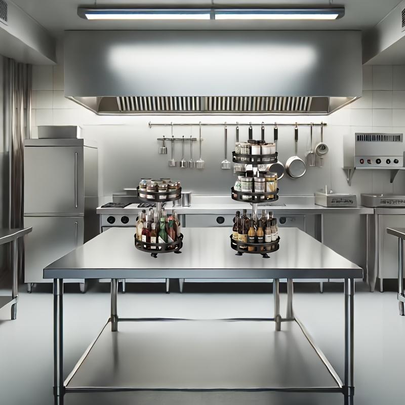 [Multipurpose] Rotating Organizer | Non-Slip | Countertop Storage | Tableware, Makeup, Spice | Kitchen Storage