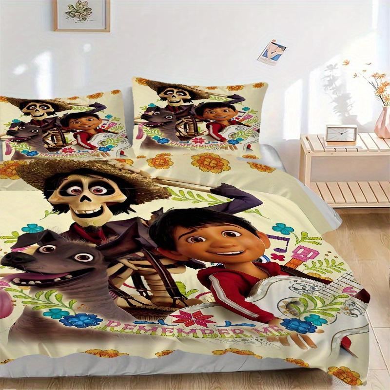 

3pcs Coco Remember Me Quilt Cover Set - Soft & Comfortable Polyester Fabric, All-Season Breathable Comforter Set For 1 Quilt Cover & 2 Pillowcase 135x200cm