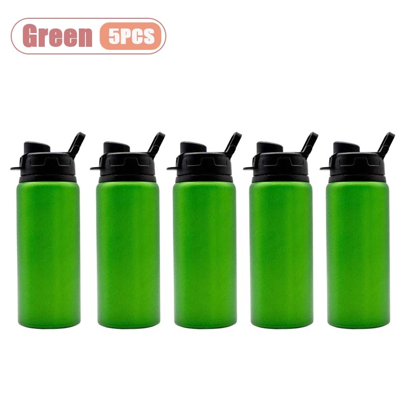 1-10PCS 600ml Aluminum Sports Water Bottle Leak Proof Lightweight Design for Cycling Hiking Gym BPA Free Canteen