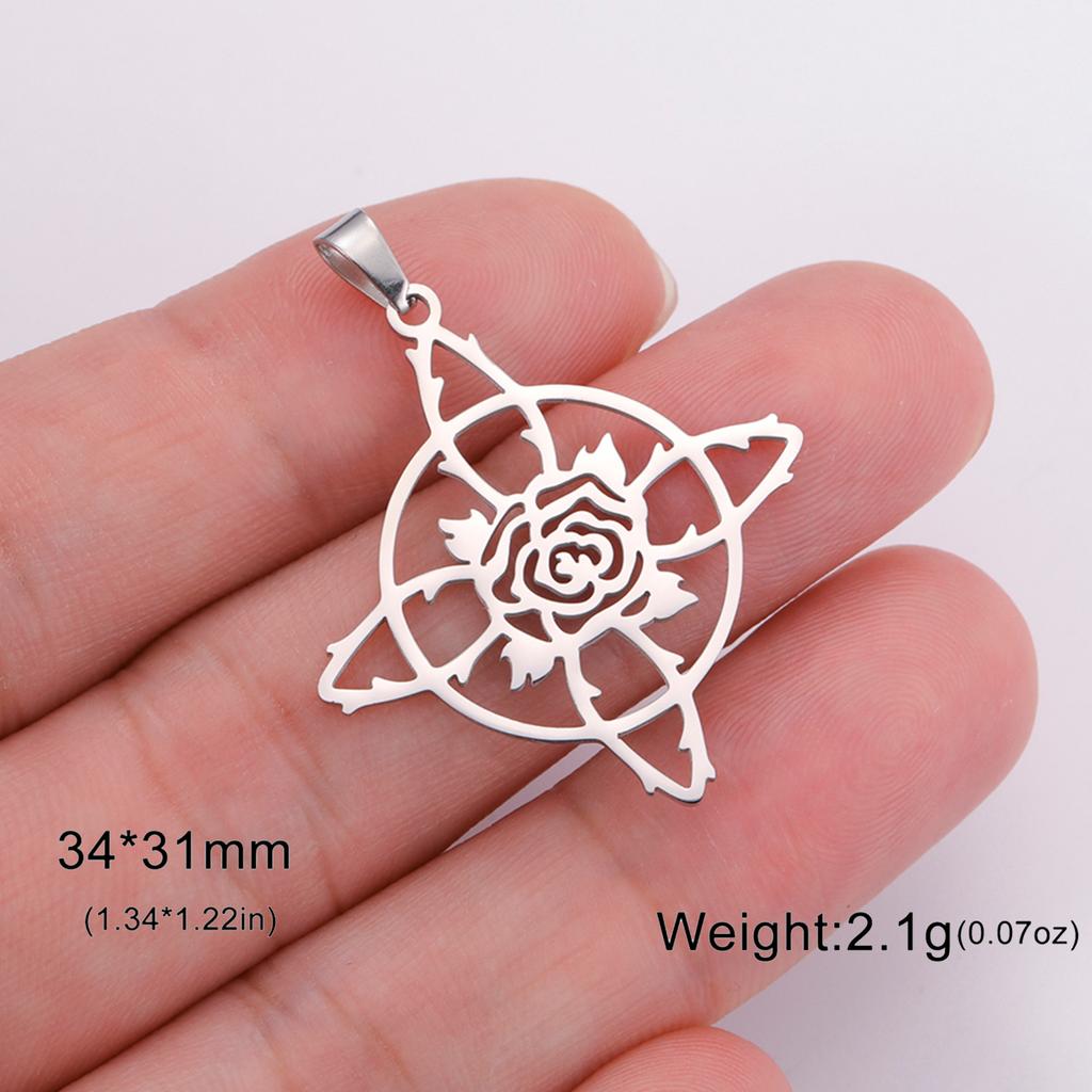 LIKGREAT 1Pcs Witch Celtics Knot Pendant Stainless Steel Wiccan Hanging Charm for Necklace Bracelet Earring Jewelry Making