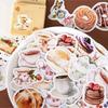 46Pcs Afternoon Tea Sticker Books Scrapbooking DIY Note Paper Sticker Flakes Stationary Office Accessories Art Supplies