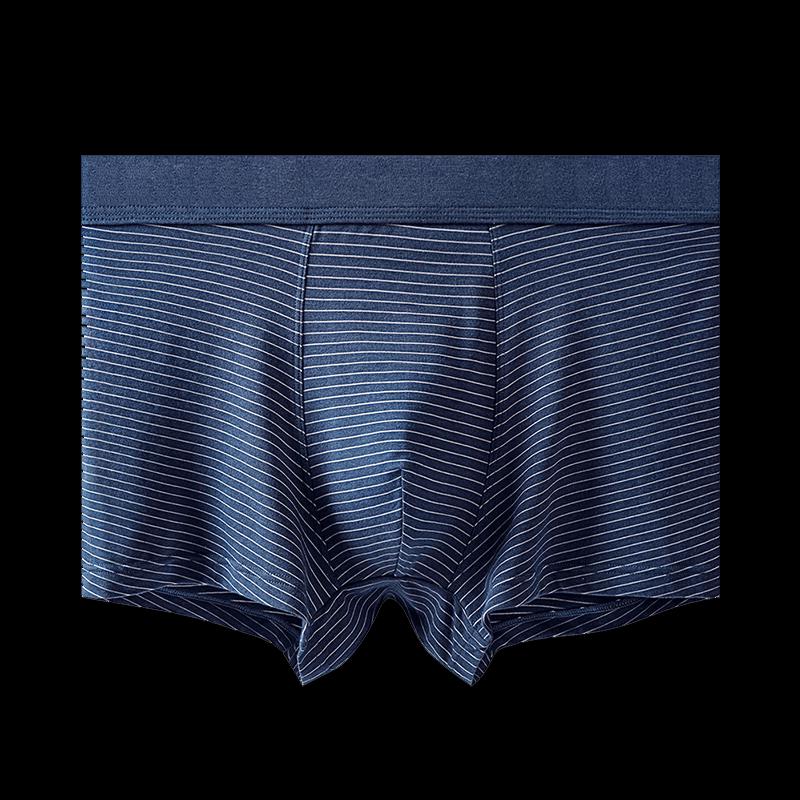 Cmierf Kuect Men's Striped Modal Cotton Mid-Waist Briefs 3-Pack