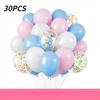 10 Zoll 30 Stück Glitzerpapier-Schnipsel Ballon-Set Dekoration Ballons Weihnachten Halloween Geburtstag Feiertag
