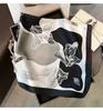 Korean Style Fashion Thin Silk Like Square Scarf For Women Summer Versatile Decorative Neckerchief