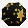 1pc Golden Stars Automatic Folding Umbrella - Portable Collapsible Design, 8-Rib Iron Frame, Durable Fabric Yy251125131