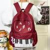 Cartable cartable pour élèves de collège filles, simples filles de lycée, sac à dos piano personnalisé, étudiant universitaire tendance de grande valeur