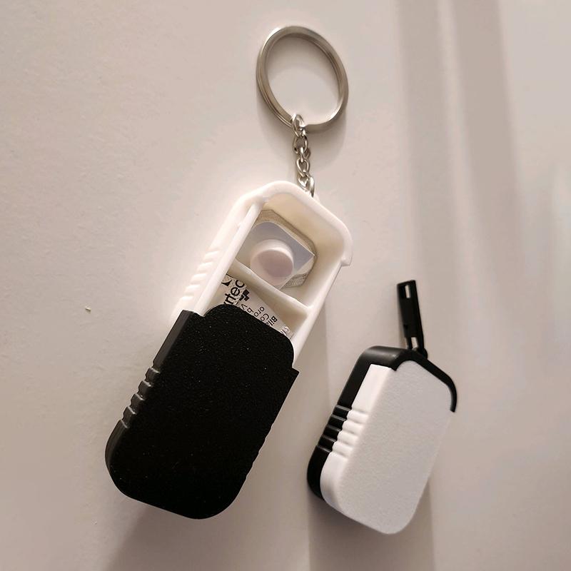 Mini Earplugs Storage Box With Keychain Portable Ear Plug Holder Container For Jewelry Vitamins Earring Pill Small Items Case