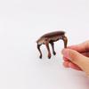 moin moin Miniature Furniture Scale Dollhouse Coffee Center Sofa Coffee Table Desk Wood Brown Simple Wooden Claw Feet 2311mini36 1/12