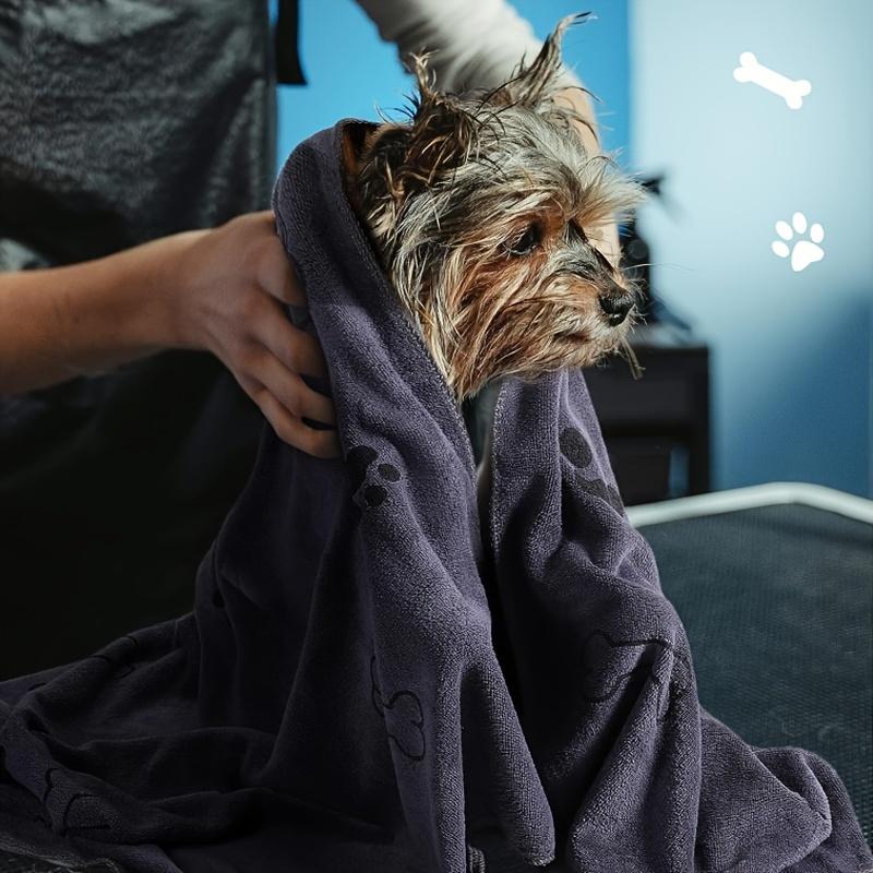 1pc Serviette Microfibre Chien à Séchage Rapide Absorbant Produit de Bain pour Animaux Fibre Serviette de Bain à Séchage Rapide Chiffon d'Essuyage Voiture Fournitures pour Animaux