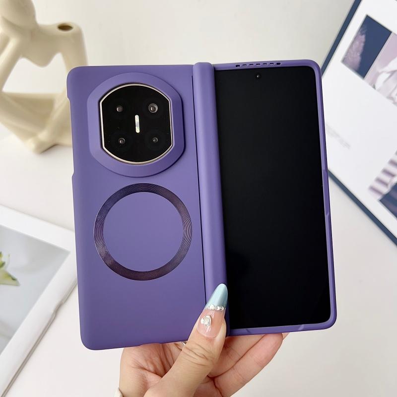 For Huawei Mate X7 Case Hinge Protection Oil Spray Soft Touch Solid Color Magnetic Protective Screen Frame Cover