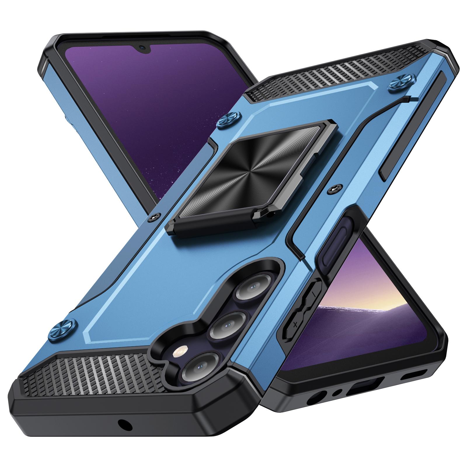 

For Samsung Galaxy A05s 4G Kickstand Case Anti-Scratch PC+TPU Phone Cover Navy Blue