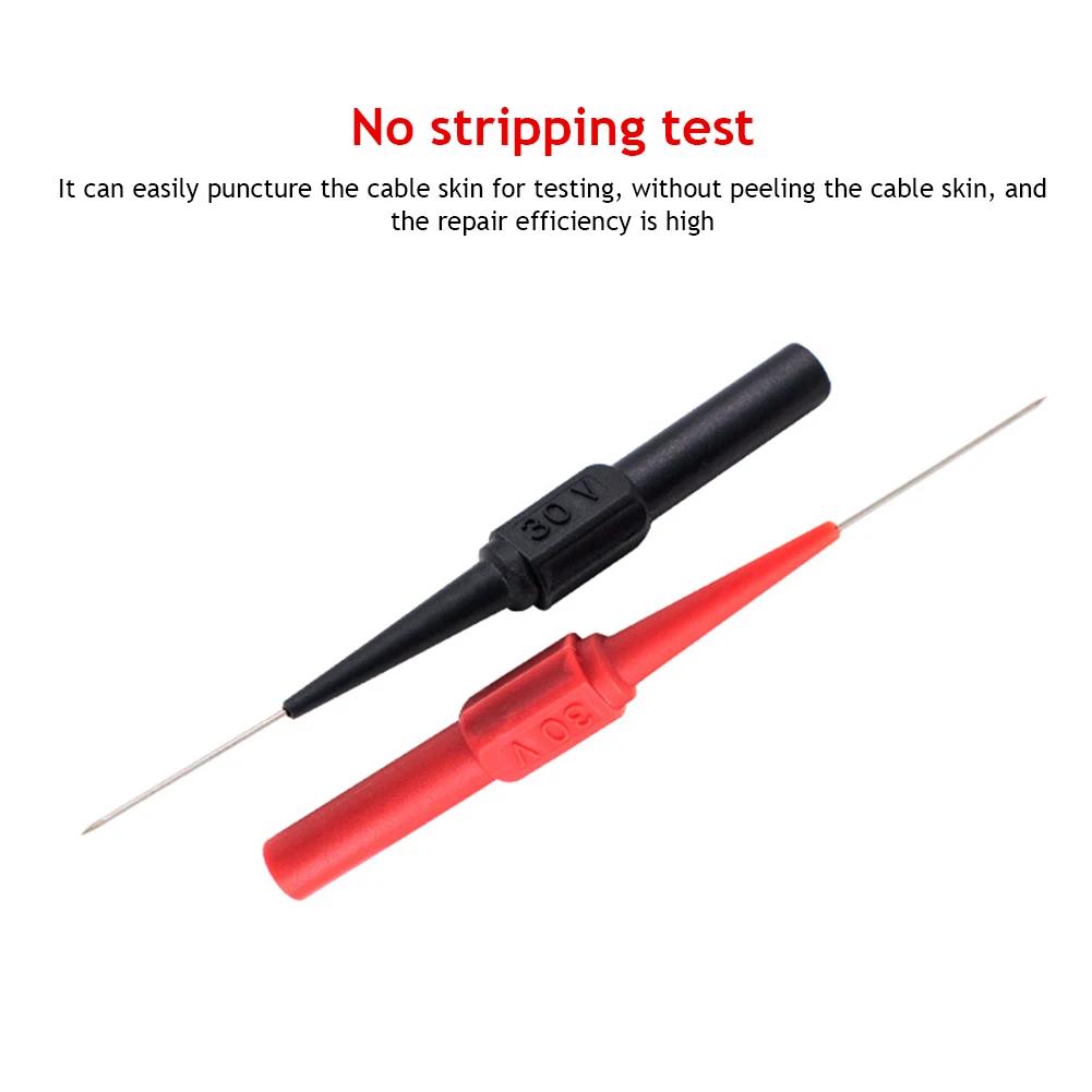 30V sondy na hroty auta Diagnostické nástroje Auto Multimetr testovací vodiče Prodloužení Zadní část Propichovací hroty jehly Sondy Mechanické nástroje