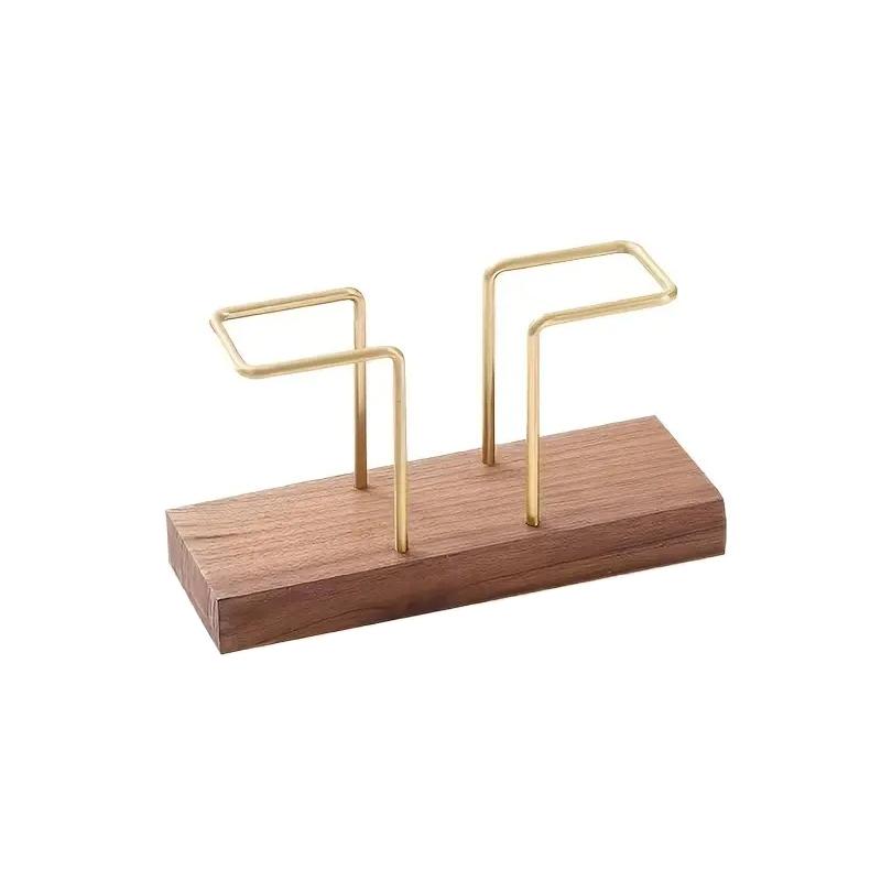 

1 шт. Деревянный держатель для салфеток Органайзер для салфеток для лица Металлическое кухонное украшение Подставка для салфеток для стола Диспенсер Держатель для салфеток 1-tier